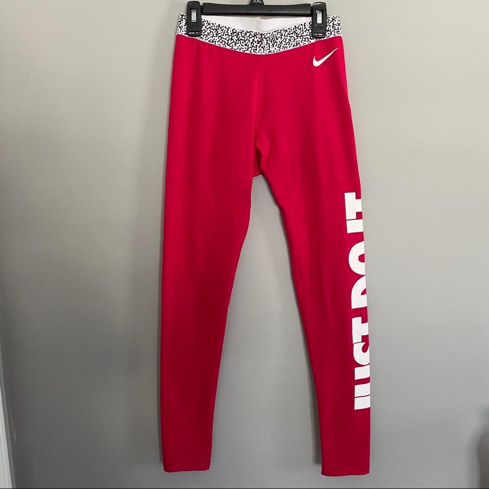 Dark Pink Nike Just Do It Leggings